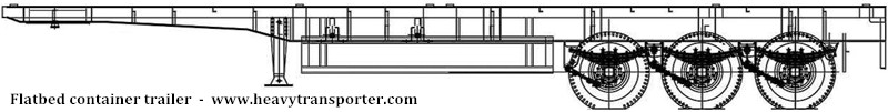 Flatbed container trailer - www.heavytransporter.com